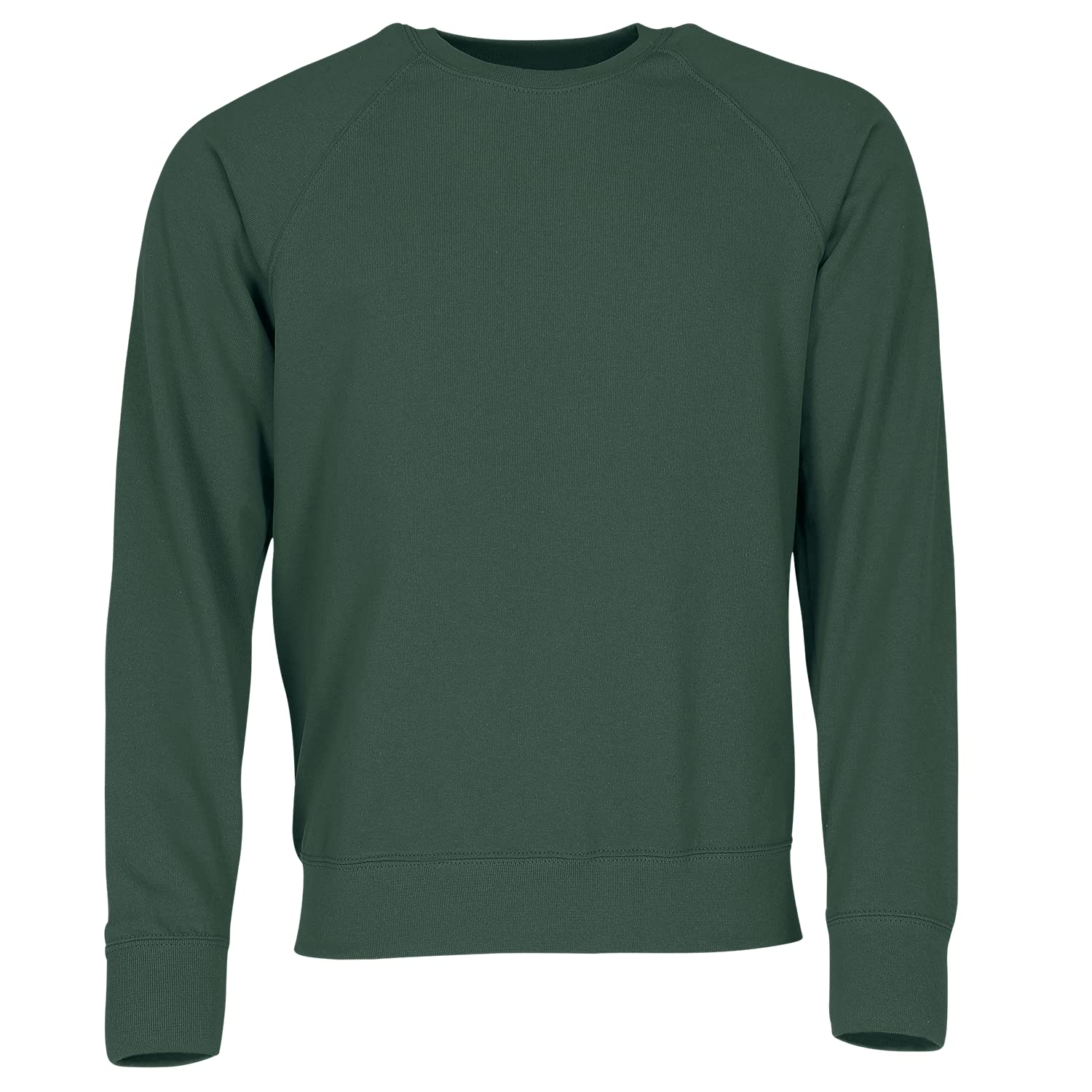 Fruit of the Loom Men Raglan Lightweight Sweater, Green (Bottle Green), Medium