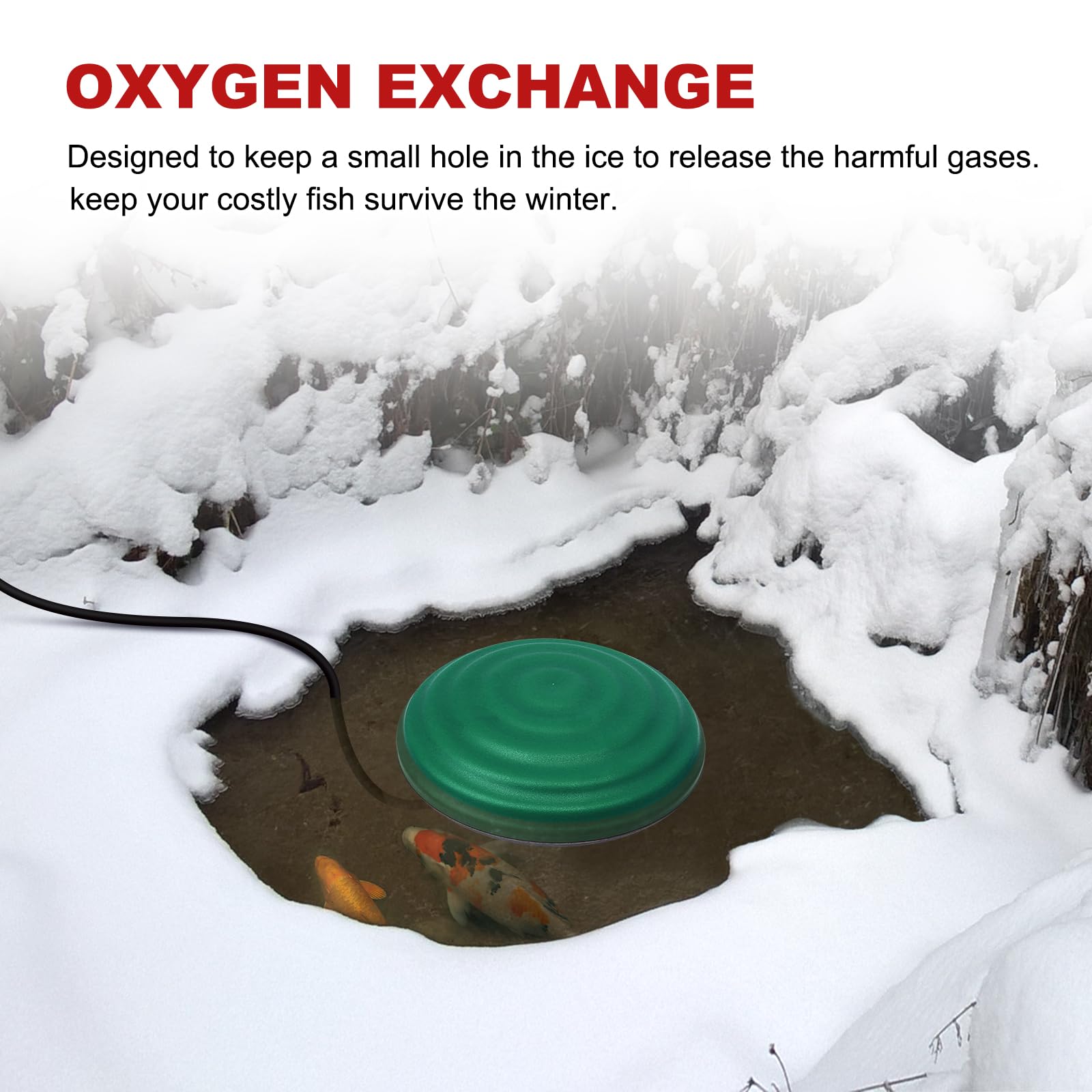 Stock Tank GJL Floating Submersible Pond Heater, 1000W Pond