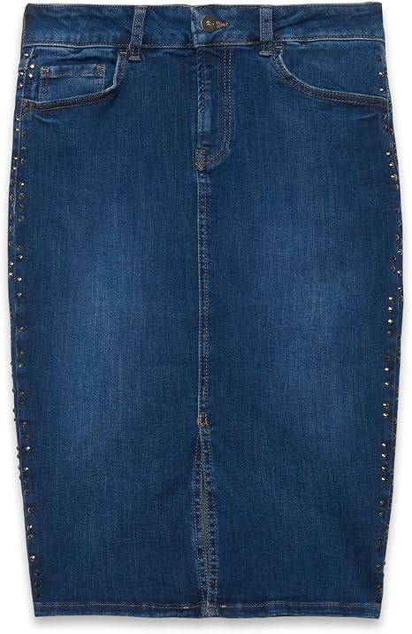 Oltre : Gonna Tubino in Jeans con Spacco Centrale. Blu 52 (Italian Size) :  Amazon.it: Abbigliamento