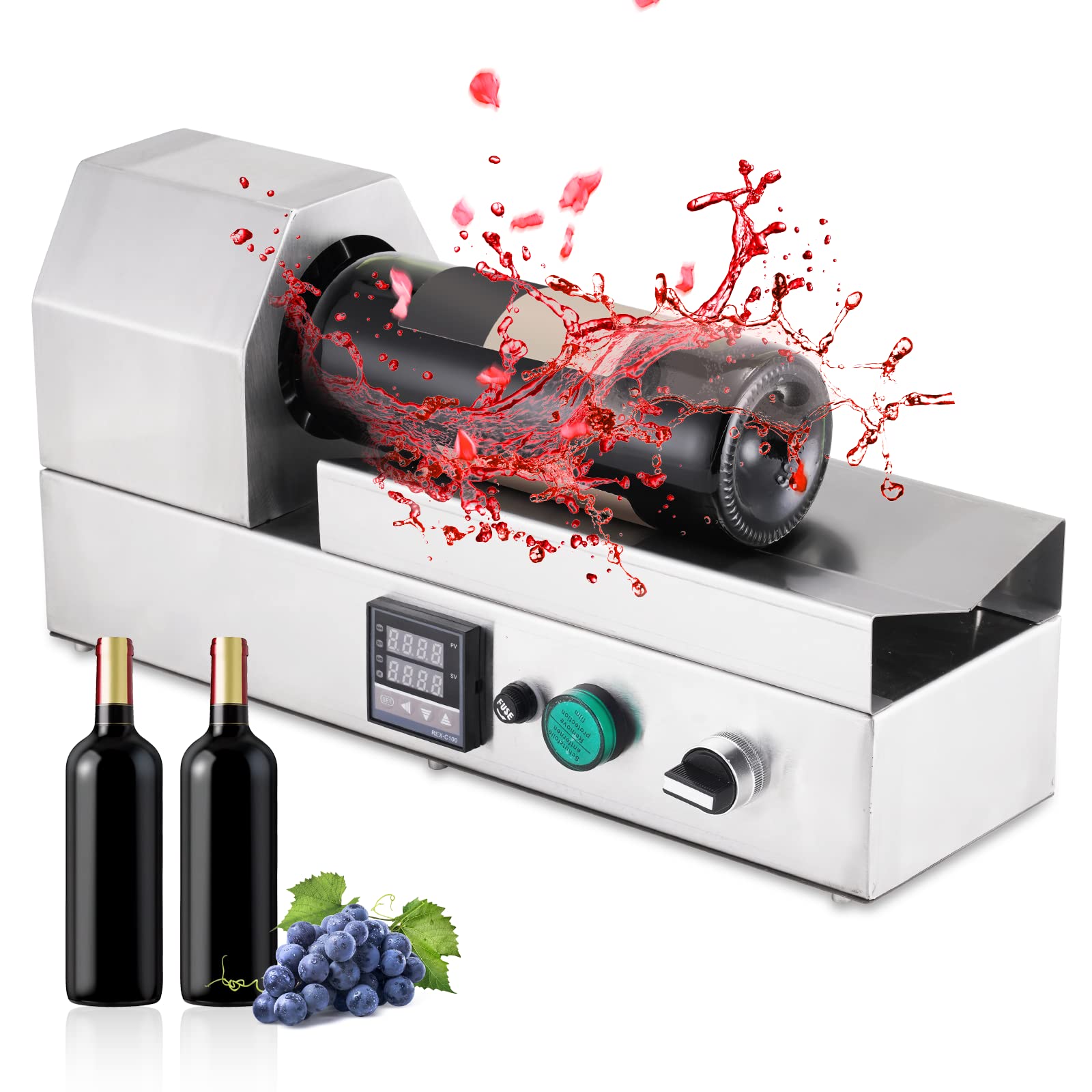 YJINGRUI Shrinker per capsule in PVC 1000 W Display digitale termostatico tappo di bottiglia di vino involucro termorestringente macchina 500 ℃ per diametro massimo 70 mm capsule in PVC
