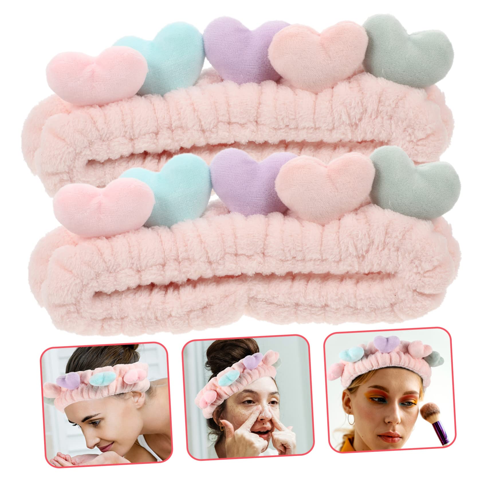 minkissy 6pezzi Fasce Elastiche Per Makeup e Accessori Per Fascia Per Rosa Per e Del