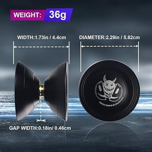 Miniatura 2 de Yoyos Responsive Yoyos Principiantes Auto Retorno Yo Yo, Aleación Profesional de Aluminio Yoyo Ball Rodamiento Insensible para principiantes e