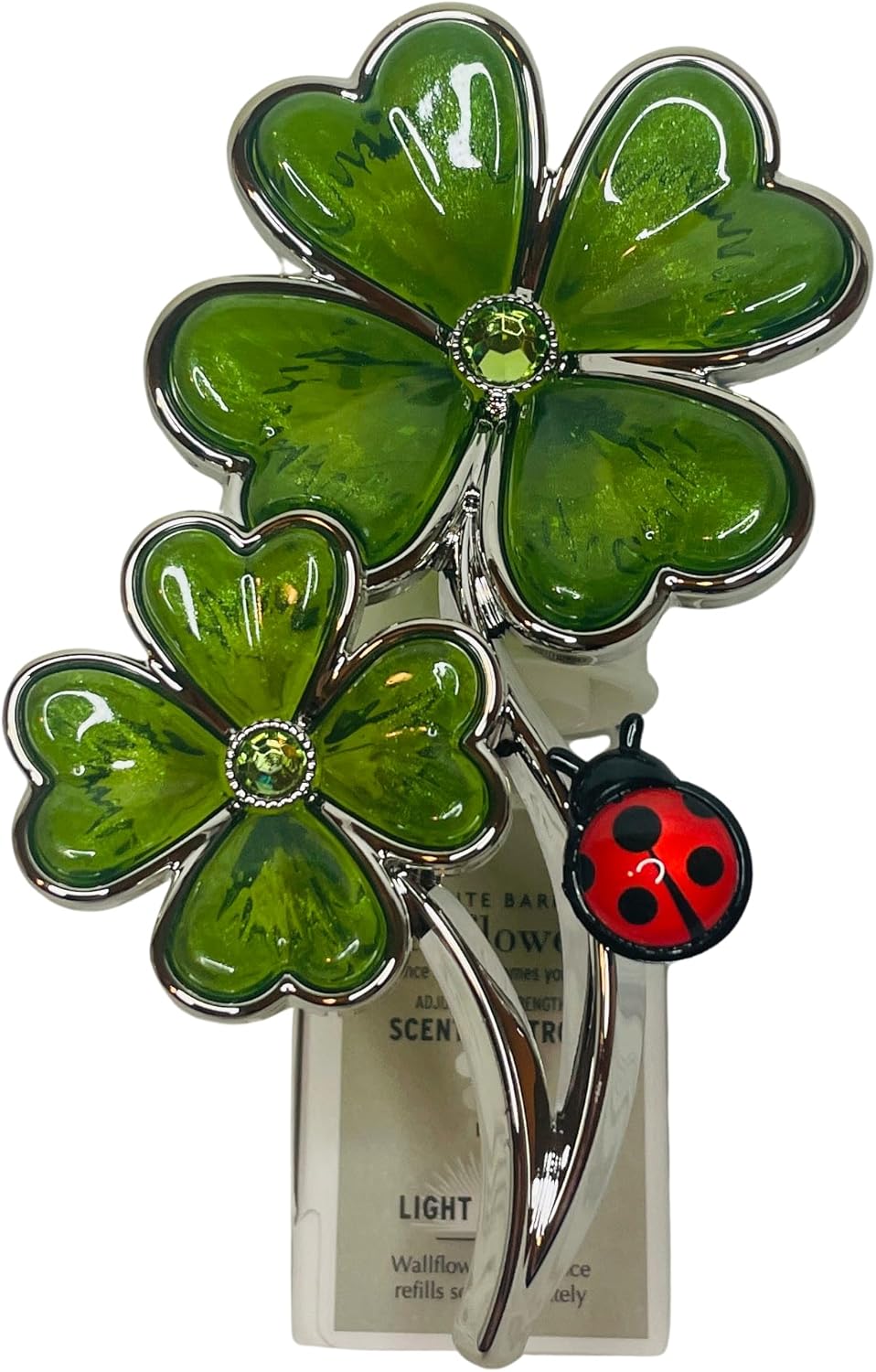 Bath and Body Works Lucky Clover Shamrock Lady Bug Adjustable Wallflowers Scent Control Fragrance Nightlight Plug