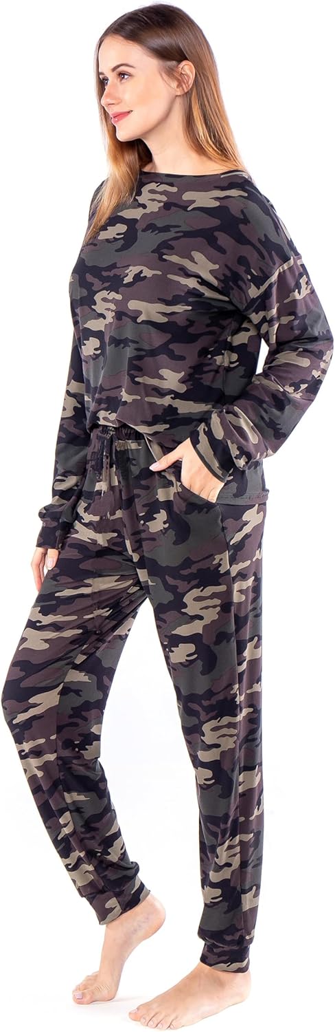 Awlsyj Women's Pajamas Lounge Sets 2 Piece Pjs Set Long Sleeve Sleepwear with Pockets 3 71ZQSvF1hhL. AC SL1500