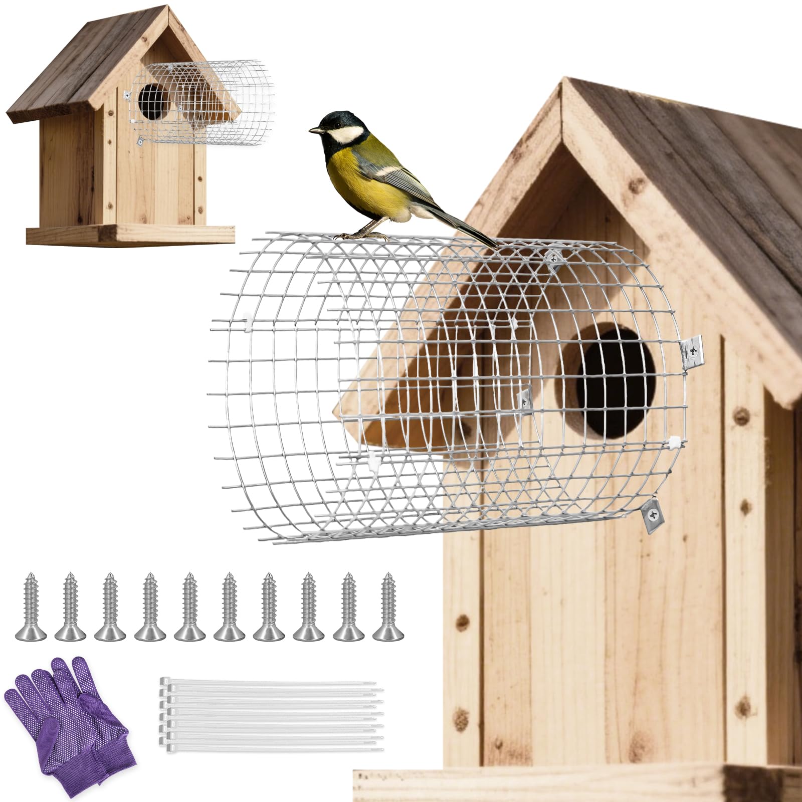 LiuLiXia 2 Pcs Bluebird House Predator Guards