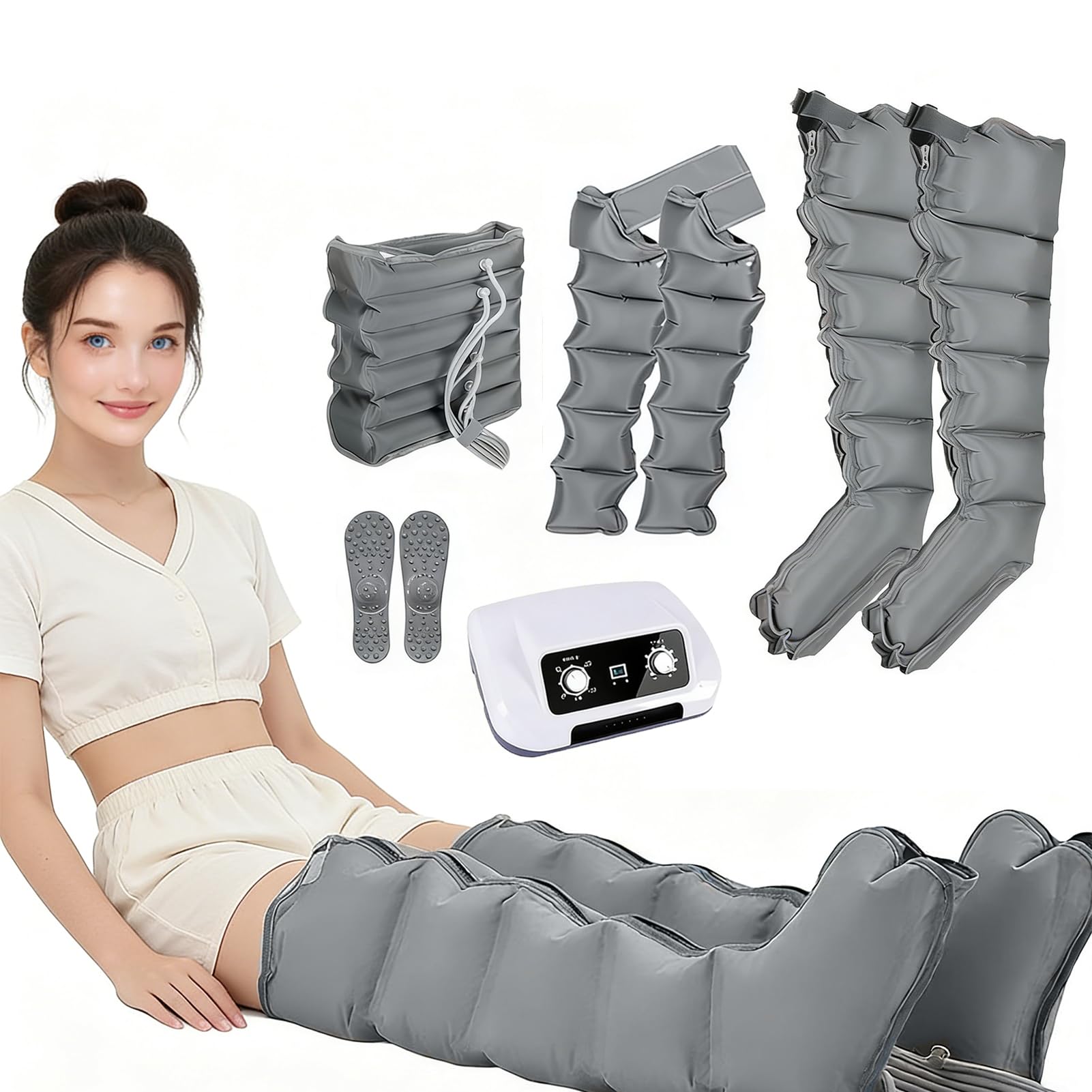Beinmassagegerät ︱Massagegerät Beine︱ Lymphdrainage Gerät Massagegerät Beine Recovery Boots︱ Taille︱ Arme︱ Beinabdeckungen︱ Knöchel Und Kalb(Optionale Kombinationssets)