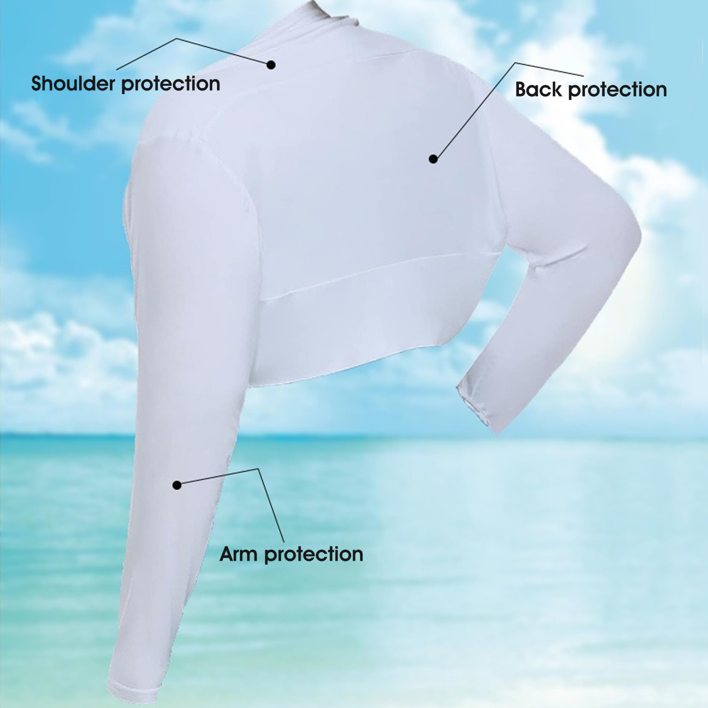 Manchons de bras de taille, 2 pièces, manchons bras châle respirants, housses Protection solaire à haute élasticité et à séchage rapide pour femmes
