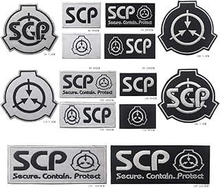 OYSTERBOY 14pcs Assorted Size Thread Embroidered Tactical Hook and Look Backed Patch SCP Containment Procedures Foundation Secure Contain Protect