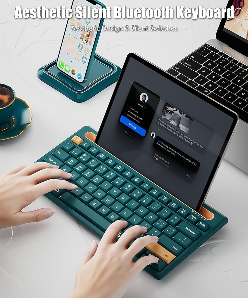 Amazon.com: TISHLED Bluetooth Keyboard with Integrated Stand for