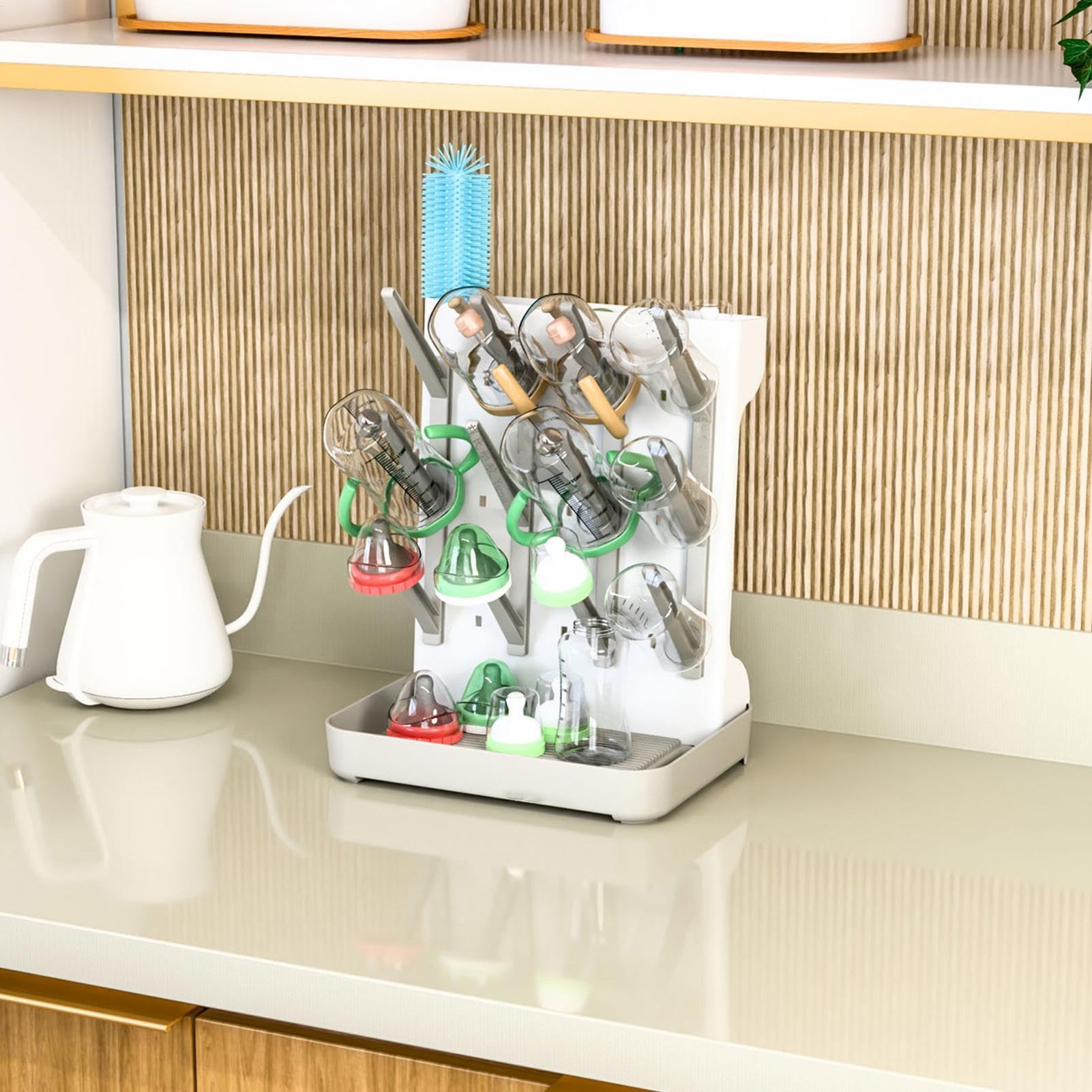 Escurridor Biberones Ubbi Ubbi Secador De Biberones Portátil - Incluye Cepillo Y Estuche, Capacidad 8 Biberones Accesorio Alimentación Compacto