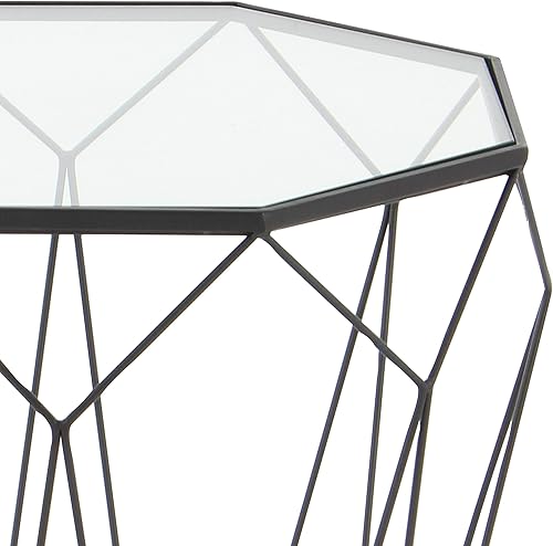 Miniatura 4 de Deco 79 Mesa decorativa de cristal de metal, 20 "x 22"