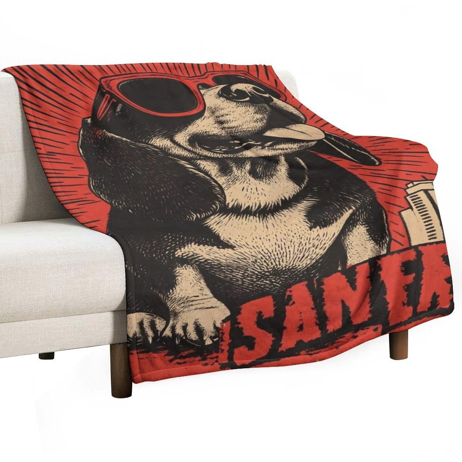 YHGSREUOH Funny Drog 1 (1) Flannel Blankets Fleece Soft Throw Lightweight Plush Gifts for Couch, Bed, Cozy Sofa Plush, Chair, Lovers 32x48inch(80x120cm)