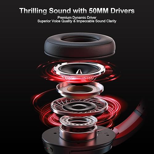 Miniatura 3 de acer K2 Auriculares inalámbricos duales para juegos, con micrófono con cancelación de ruido, duración de la batería de 100 horas, para PS5, PS4,