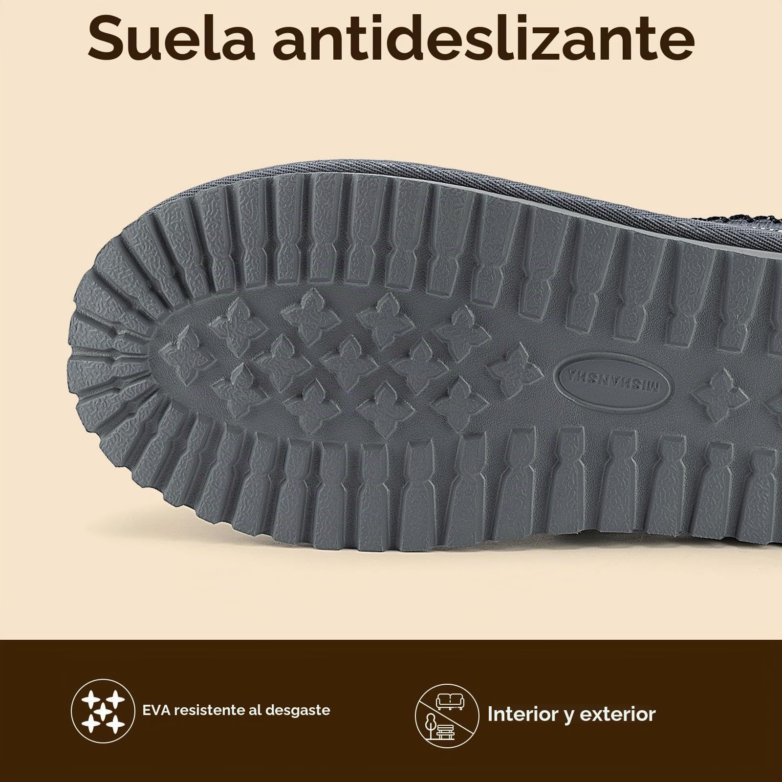 Mishansha Zapatillas Casa Mujer Invierno | Pantuflas de Peluche, Cálido, Antideslizantes
