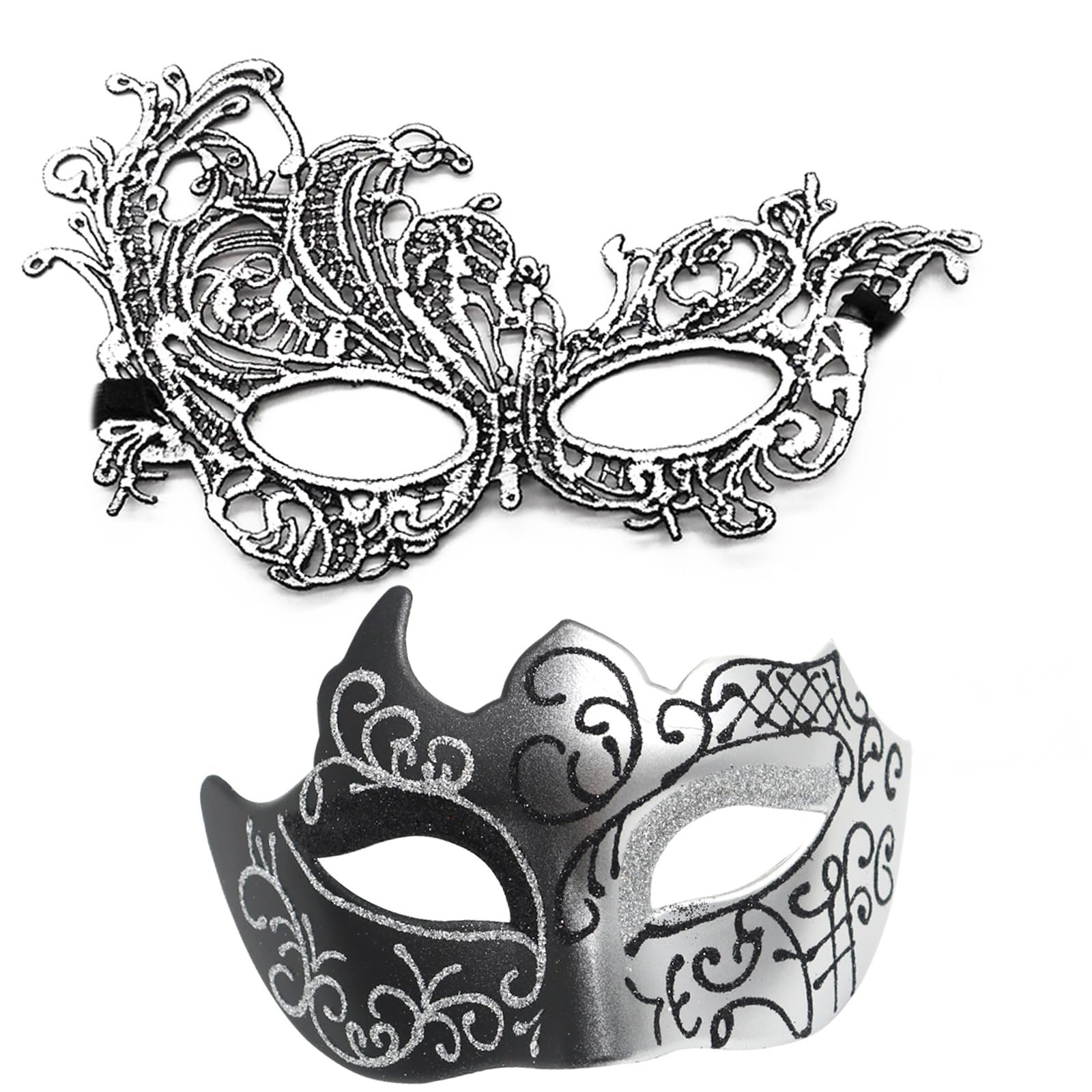 Buxuaaaa Couple Masquerade Women Men Venetians Costume for Christmas Festival New Year Party Venetians for Masquerade