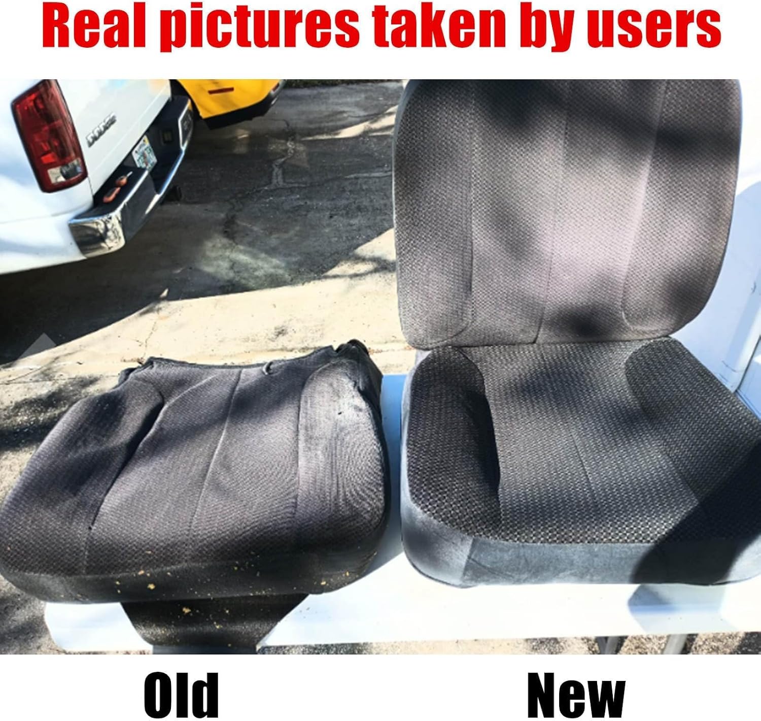 GXARTS Cloth Dark Gray Driver Bottom Seat Cover and Bottom Foam Cushion Compatible with Dodge Ram 1500 2500 3500 2002 2003 2004 2005 SLT SLT Plus Sport Power Wagon Single-Cab Quad-Cab 4X4 2WD