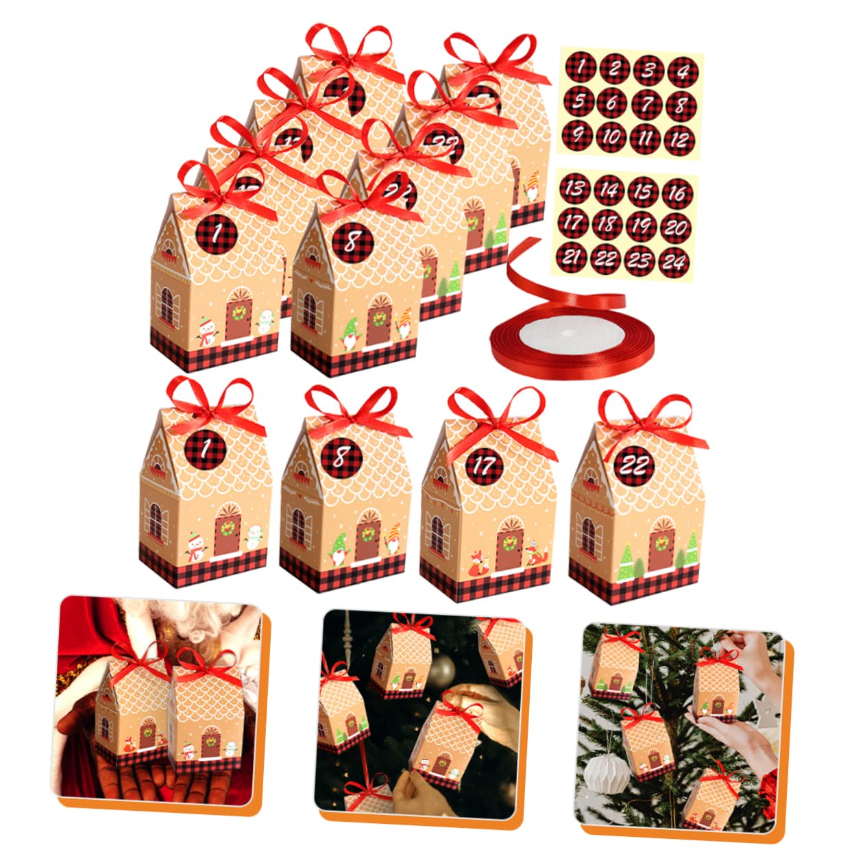 FRCOLOR 3 Set Sacchetti Per Dolcetti Di Natale Sacchetti Di Caramelle Di Natale Di Di Caramelle Sacchetto Di Dolcetti Di Di pezzi * 3