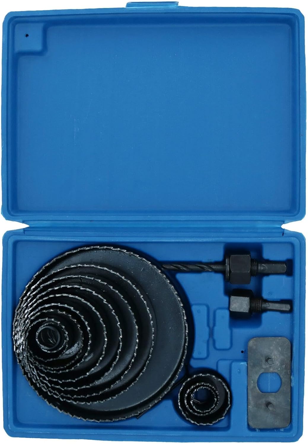 16pc Circle Hole Saw Round Cutter Drill Kit with Arbor and Storage Case TE110