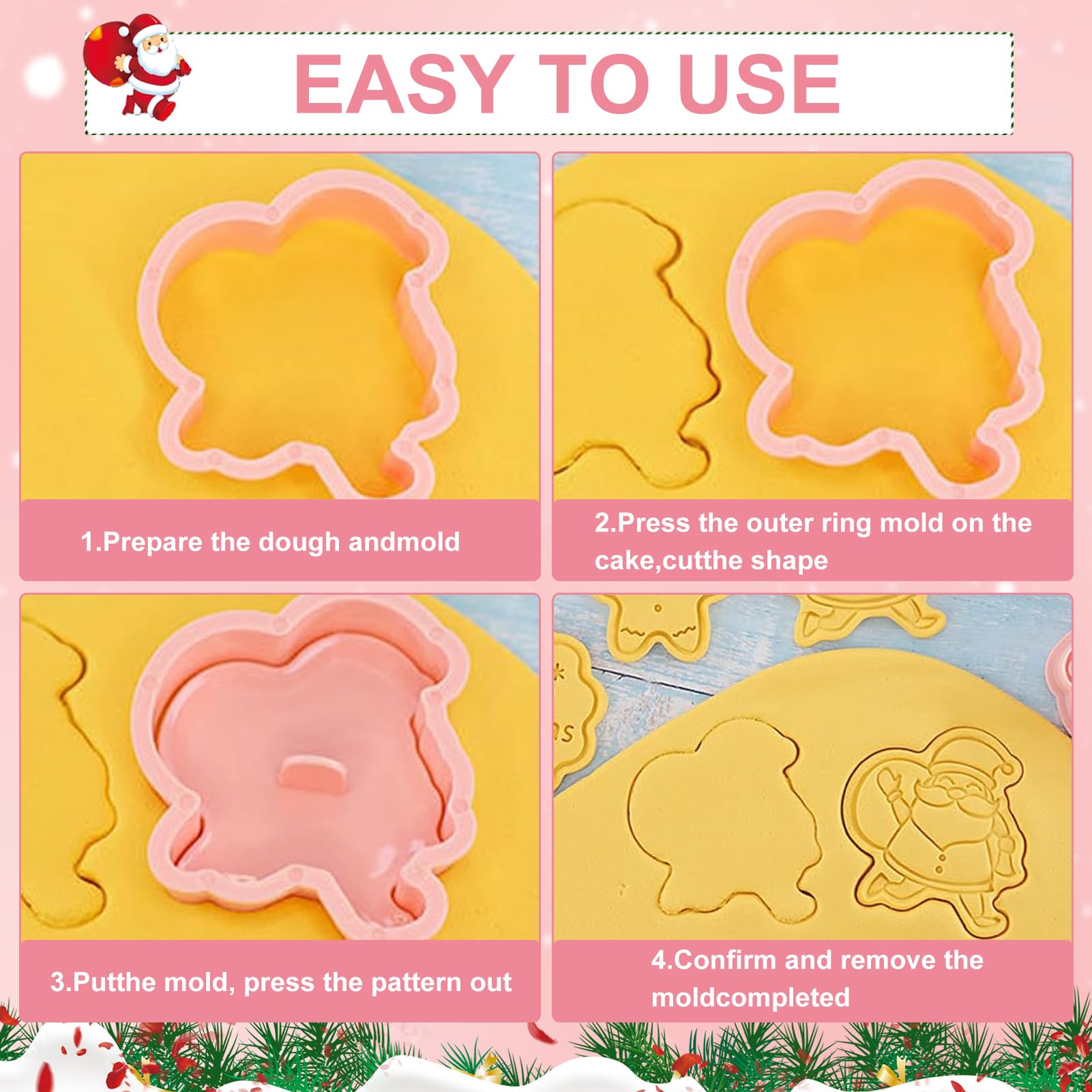 Set De 24 Moldes De Galletas Navideñas 3D - Cortadores De Galletas Con Formas De Navidad | Para Hornear, Decorar Y Divertirse Con Niños