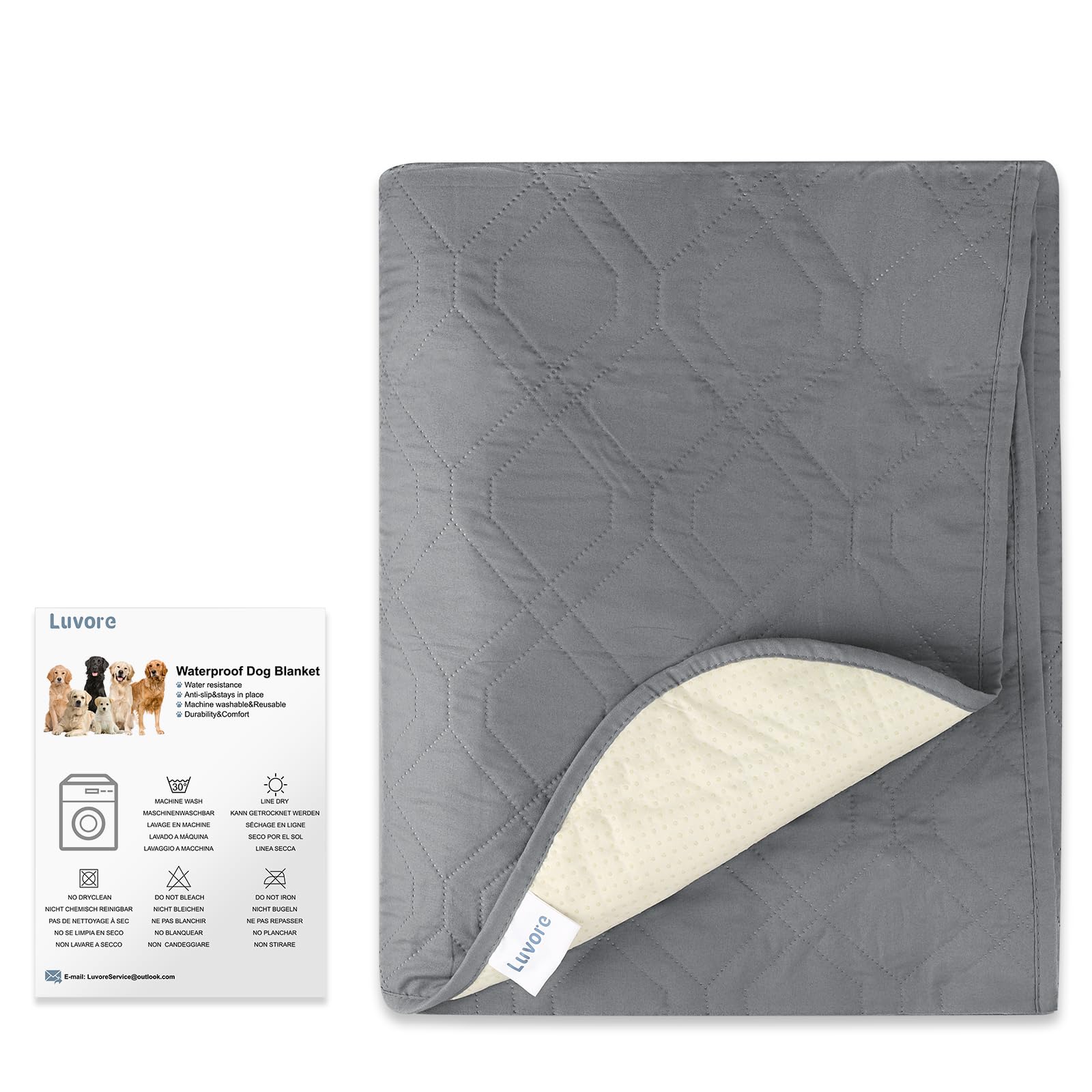Funda Impermeable para Sofá, Funda para Cama, Funda para Mascotas, Sofá, Funda para Muebles de Sofá, Lavable a Máquina, Apta para Perros, Gatos, 76x190cm