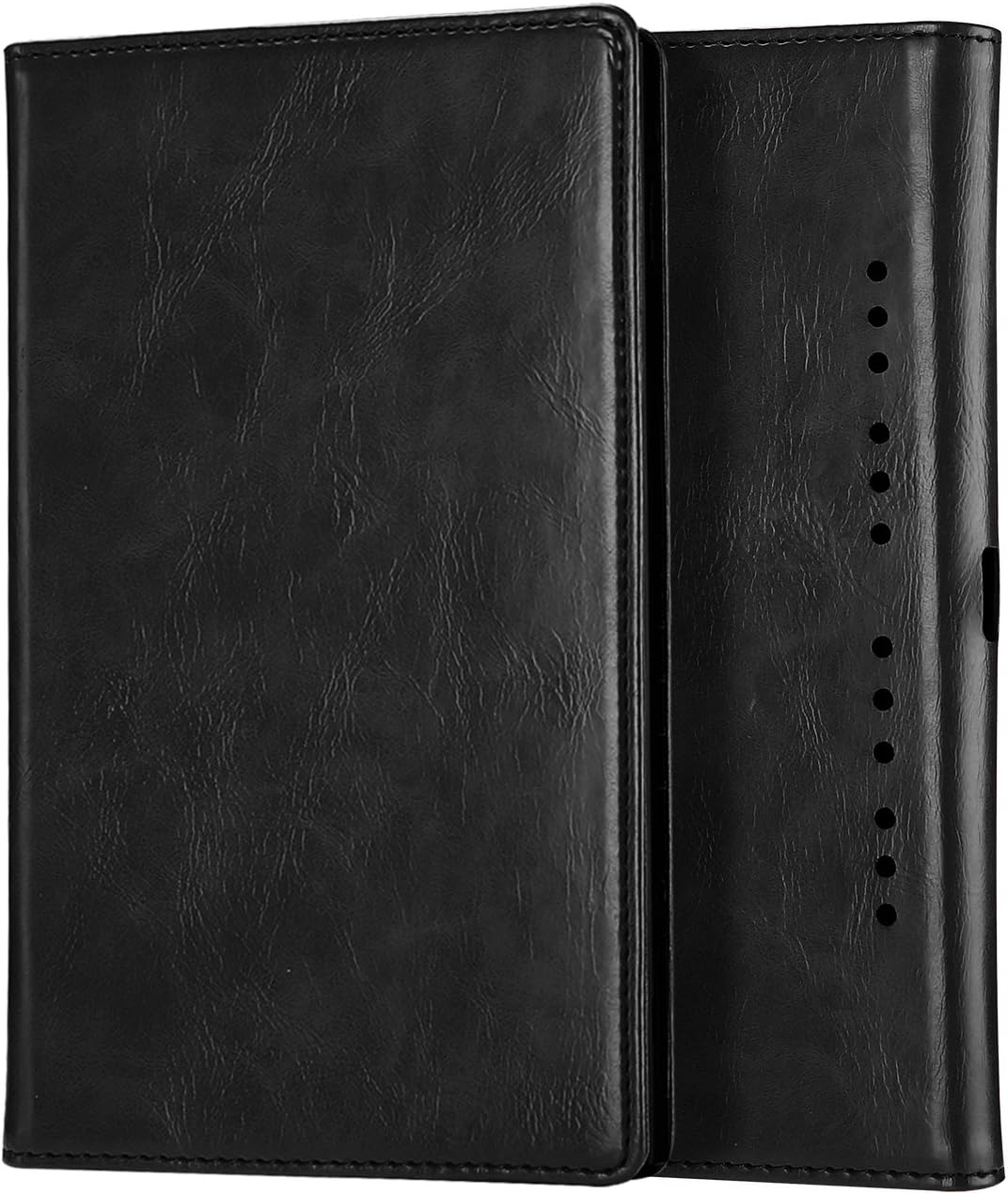 [Clearance] Protective Case Cover for Nintendo Switch, Adjustable PU Anti-Scratch Shock-Absorption Cover for Nintendo Switch 2017, with SD Card Slot, Black