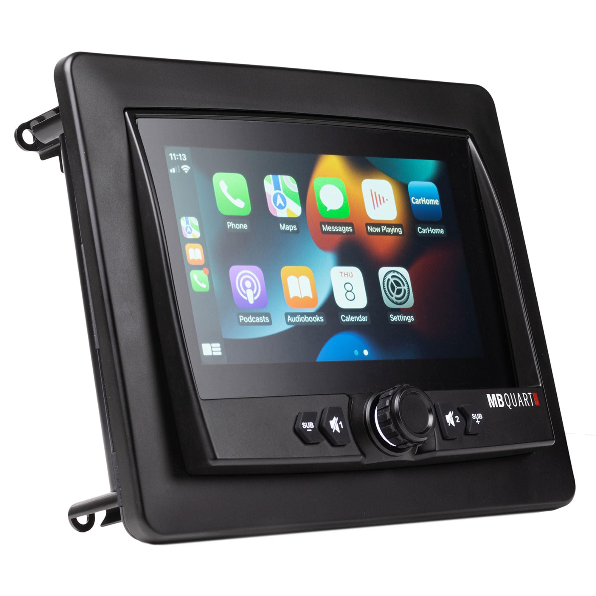 MB Quart 7" Touchscreen, Wireless CarPlay Android Auto Receiver Head Unit for Marine, Powersports, ATV, UTV, and RV - Universal Vehicle Stereo