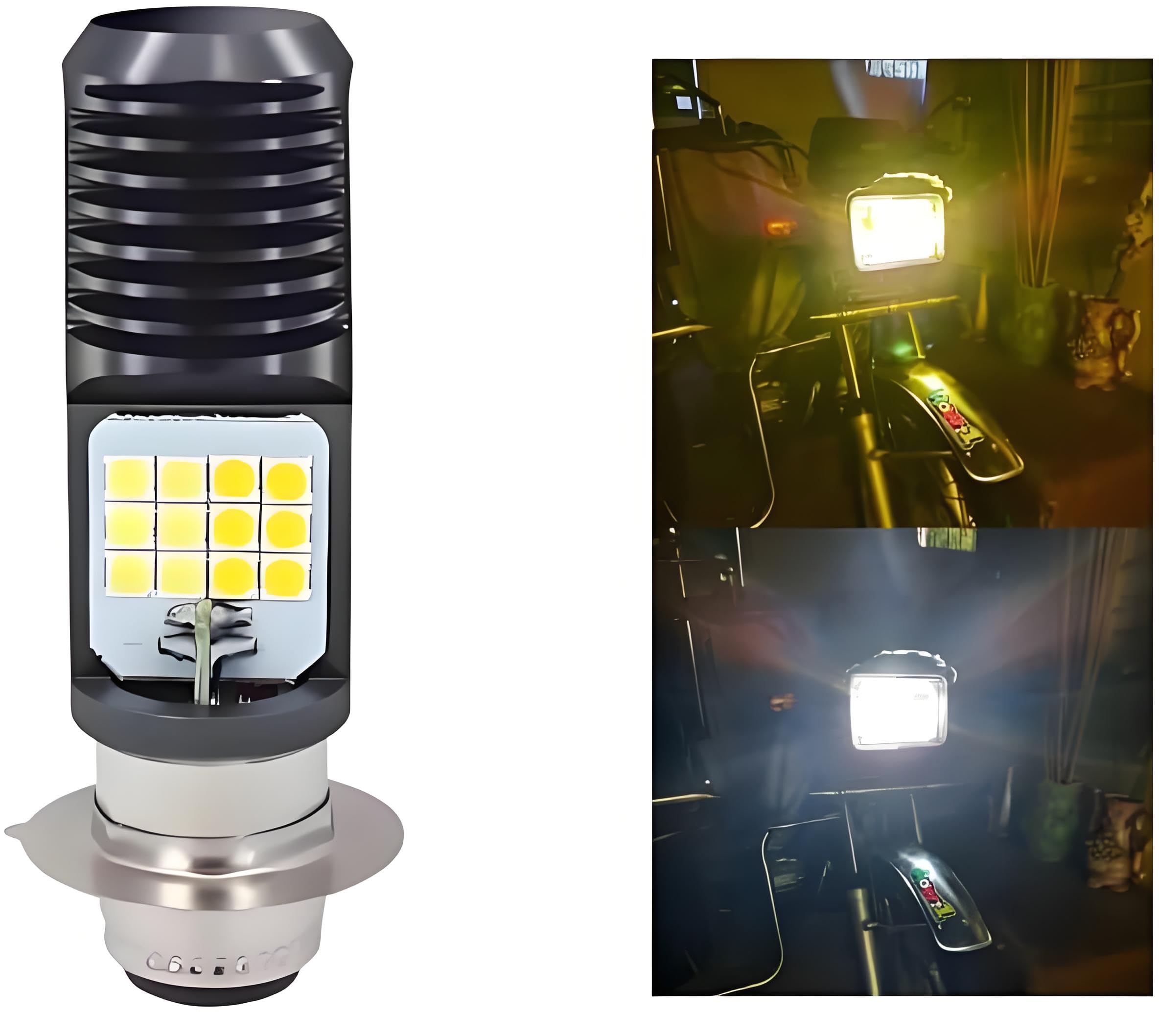 Amazon | P15D 25-1 LEDヘッドライト PH7バイク用 Hi/Lo切替 1800lm