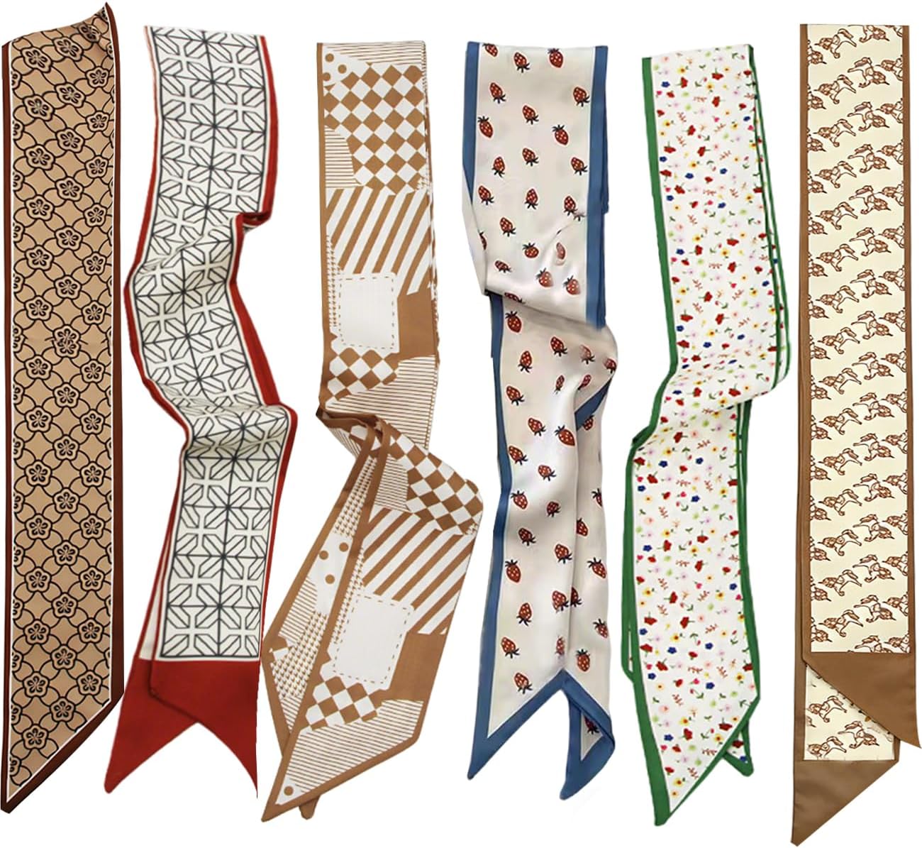 Purse Scarf Handbags For Women Skinny Hair Neck Accessories Scarves With Bag ...
