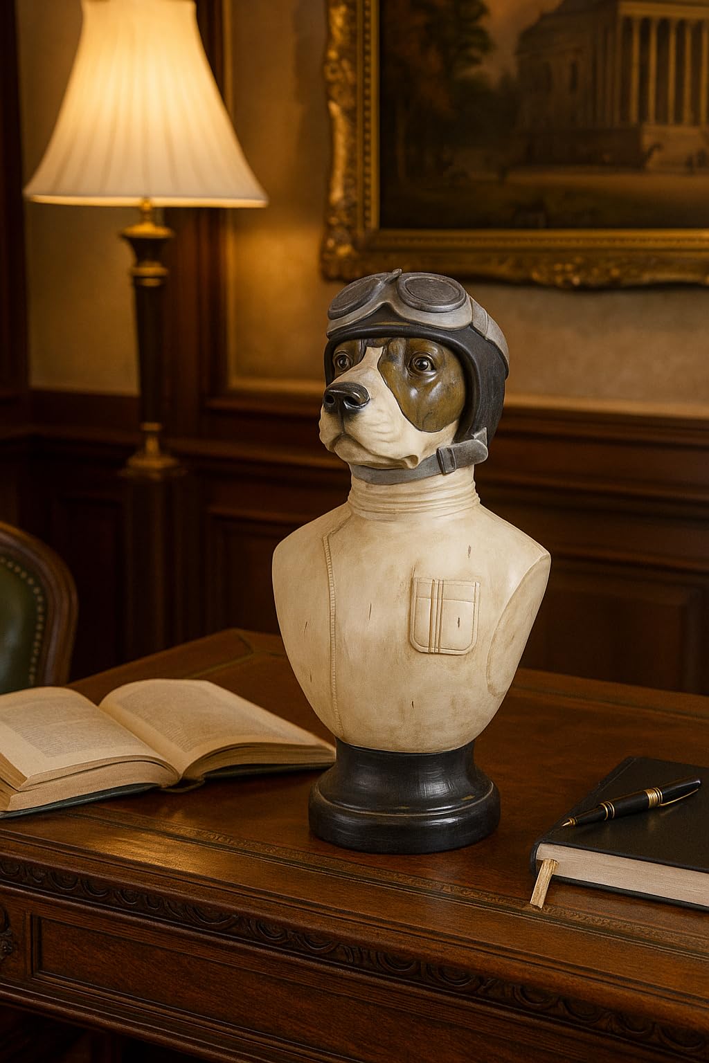 Buste d'animal Hundepilot Buste 50cm Chien Buste Figurine Décorative Antique lup038 Palazzo Exclusif
