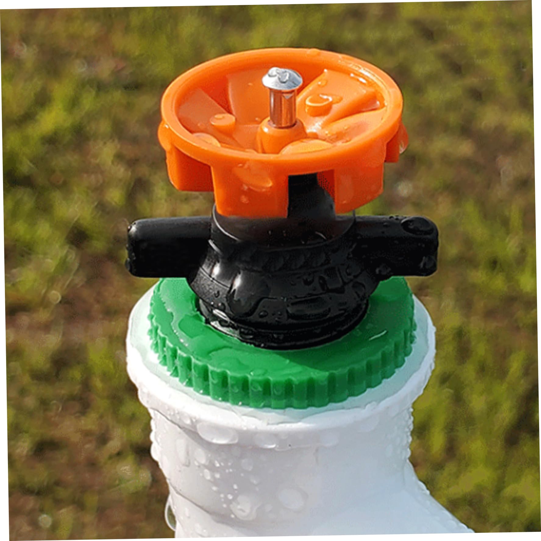 Nirelief Automatic Irrigation Sprinkler Heads, 10PCS 1/2 Inch Rotating Sprinkler Head, Weather-Proof Plastic Head Replacement for Agricultural, Garden, Landscaping, Orange Rotating