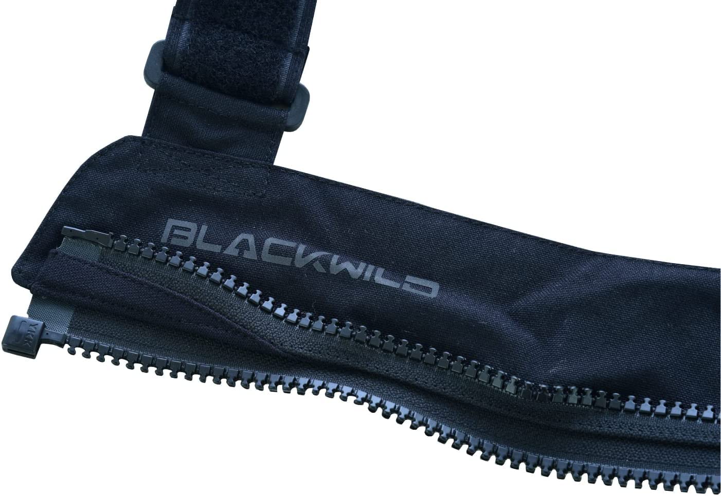 Blackwild Tirantes para pantalones de moto, cremallera insertada YKK Vislon 8, tirantes para moto hombres y mujeres, 380 mm de ancho (hombre), Negro