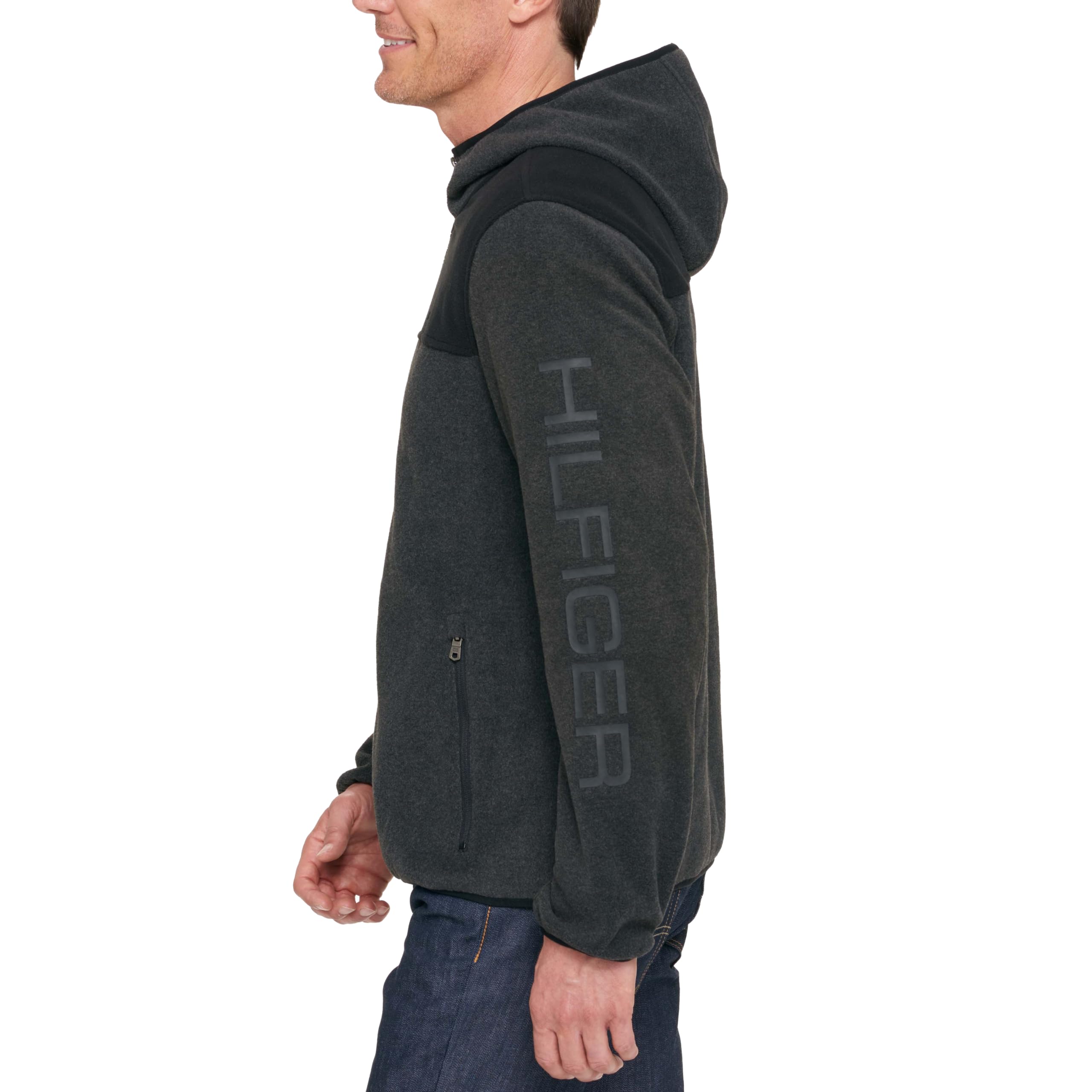 Tommy Hilfiger Men's Hooded Legacy Fleece Jacket