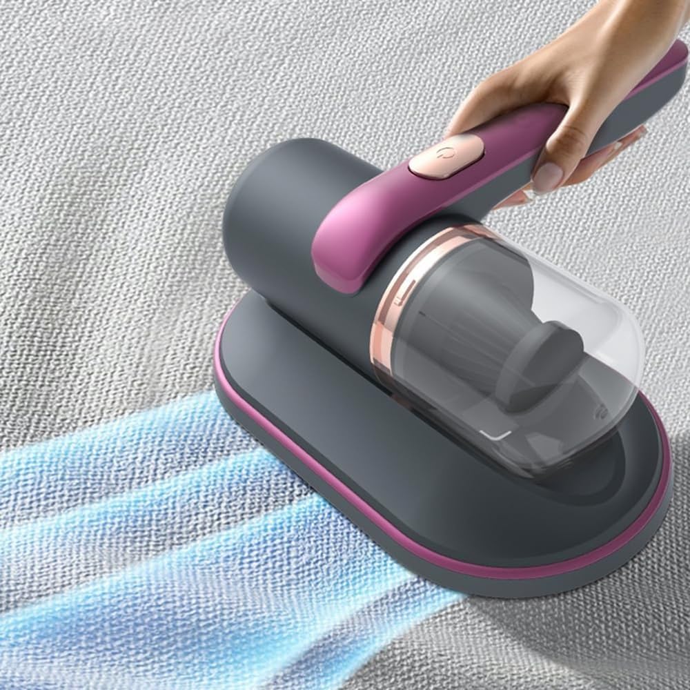 Aspiratore Antiacaro UV-C Senza Fili – Aspirapolvere Materassi Portatile Ricaricabile, Pulizia Profonda Letto Divano Tessuti, Rimuove Acari, Polvere e Allergeni