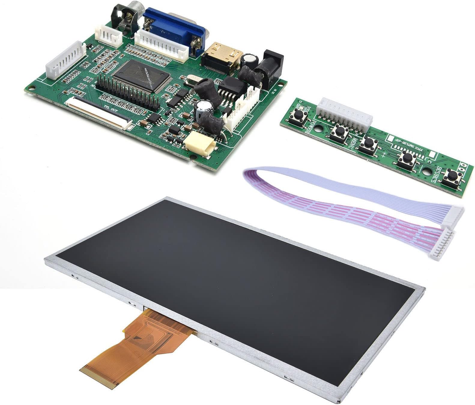 Raspberry Pi Touchscreen, LCD Display Screen Module 10in TFT High Definition for Power Conversion for Screen Display for Signal Conversion for Conversion(Screen + control panel)