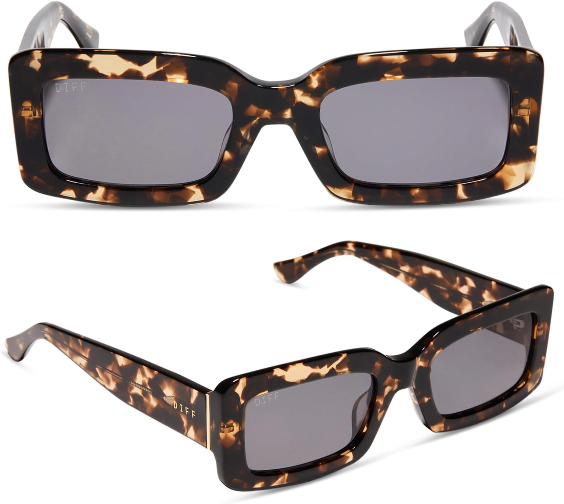 Indy Rectangular Sungalsses for Women | UV400 Protection | Designer Acetate Frames