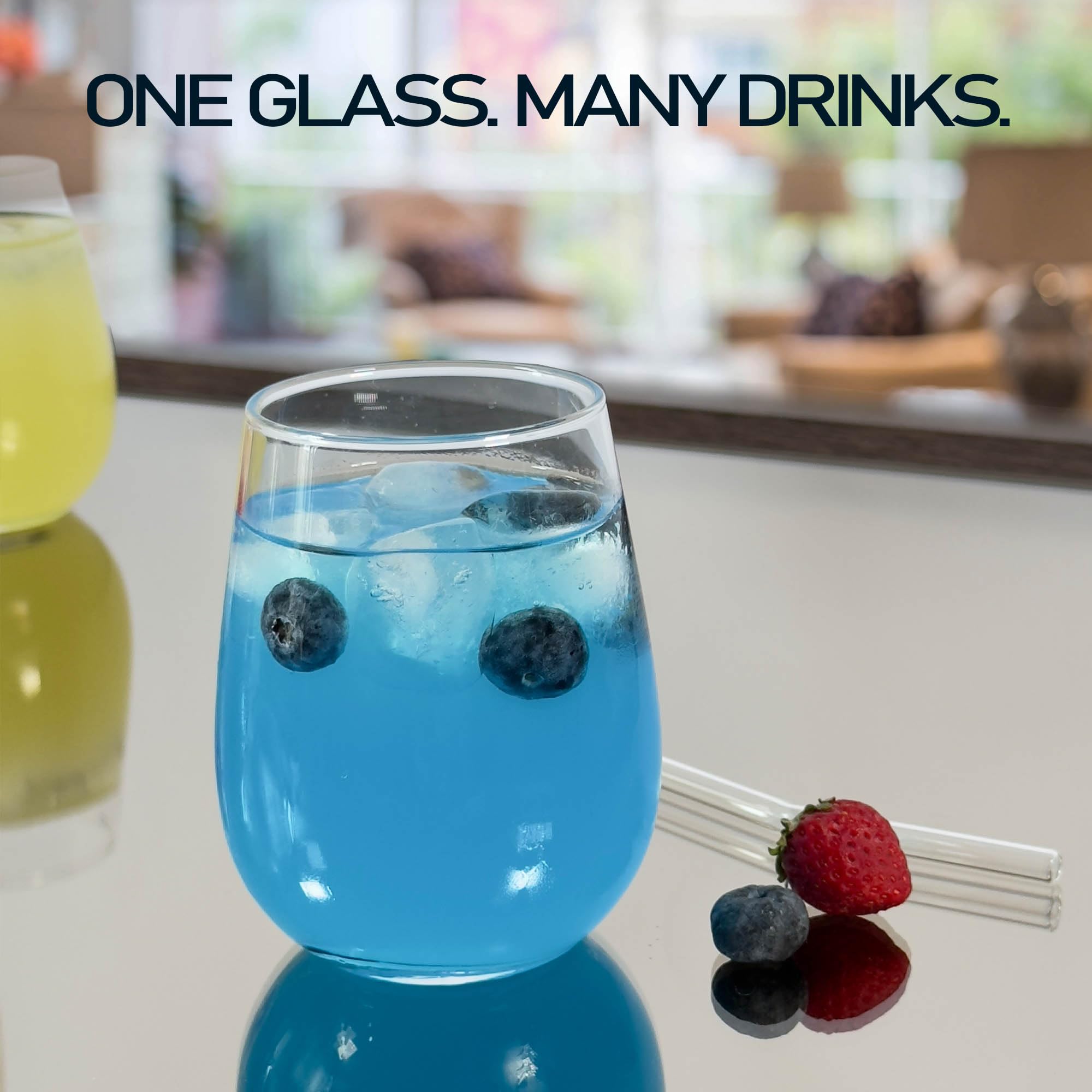 Juego de 6 copas de vino sin tallo, 12.5 onzas, ideales para cócteles, vino tinto y blanco y escocés para hogares y bares, vasos para jugo, vasos de agua, vasos de cristal fuertes sin plomo