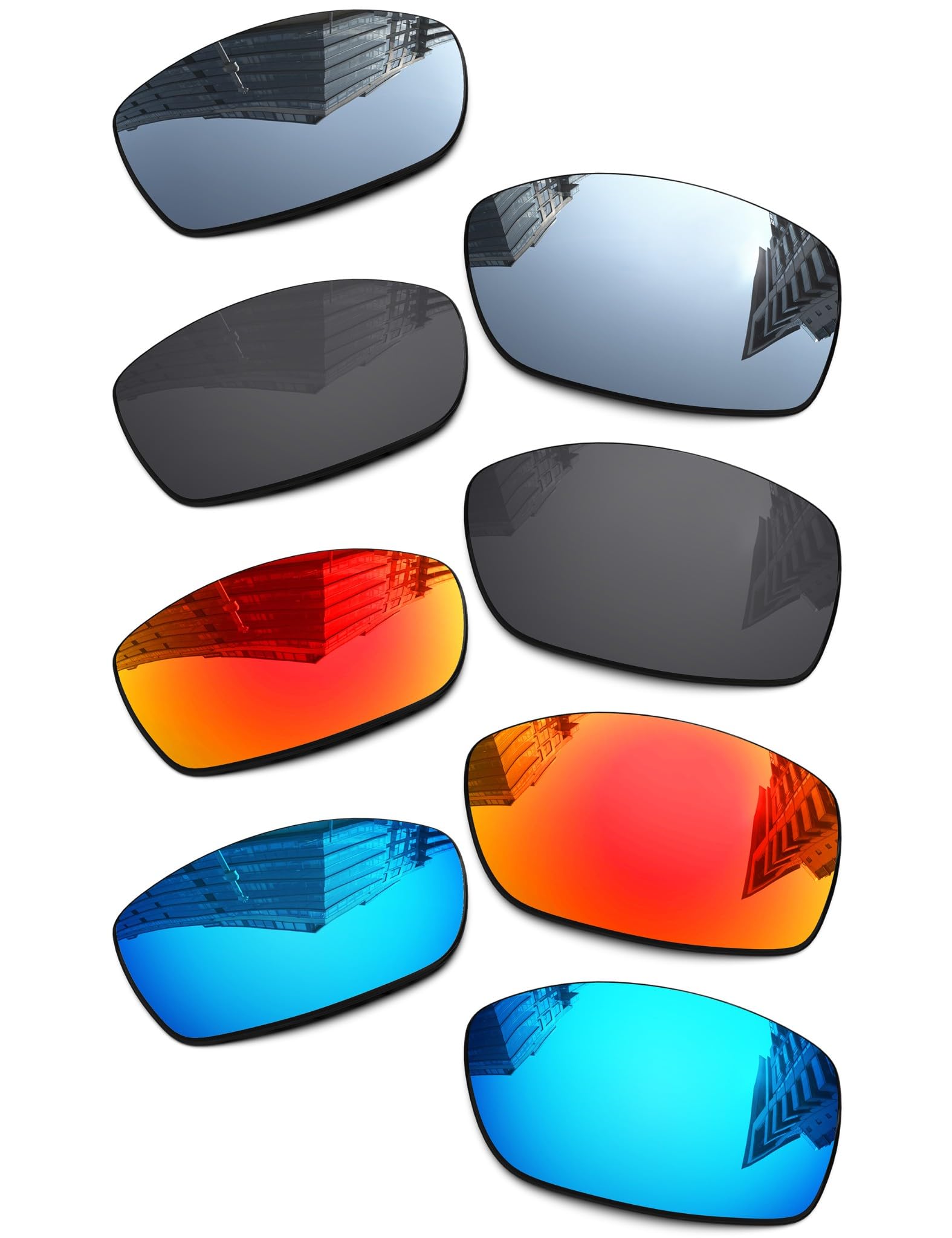Lentes de repuesto polarizadas de 1,6 mm para gafas de sol Oakley Holston OO9334 de 58 mm, protección UV, lente de espejo oscuro, piezas de reparación y kit