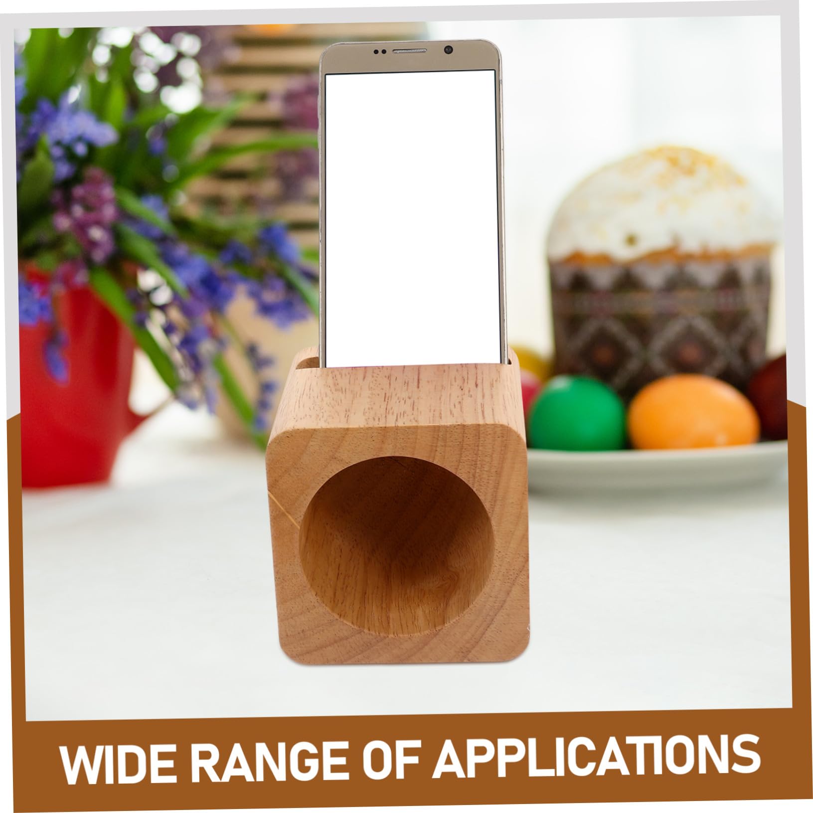 Soporte De Madera para Teléfono Móvil Pararse Soporte De Teléfono Móvil Bambú