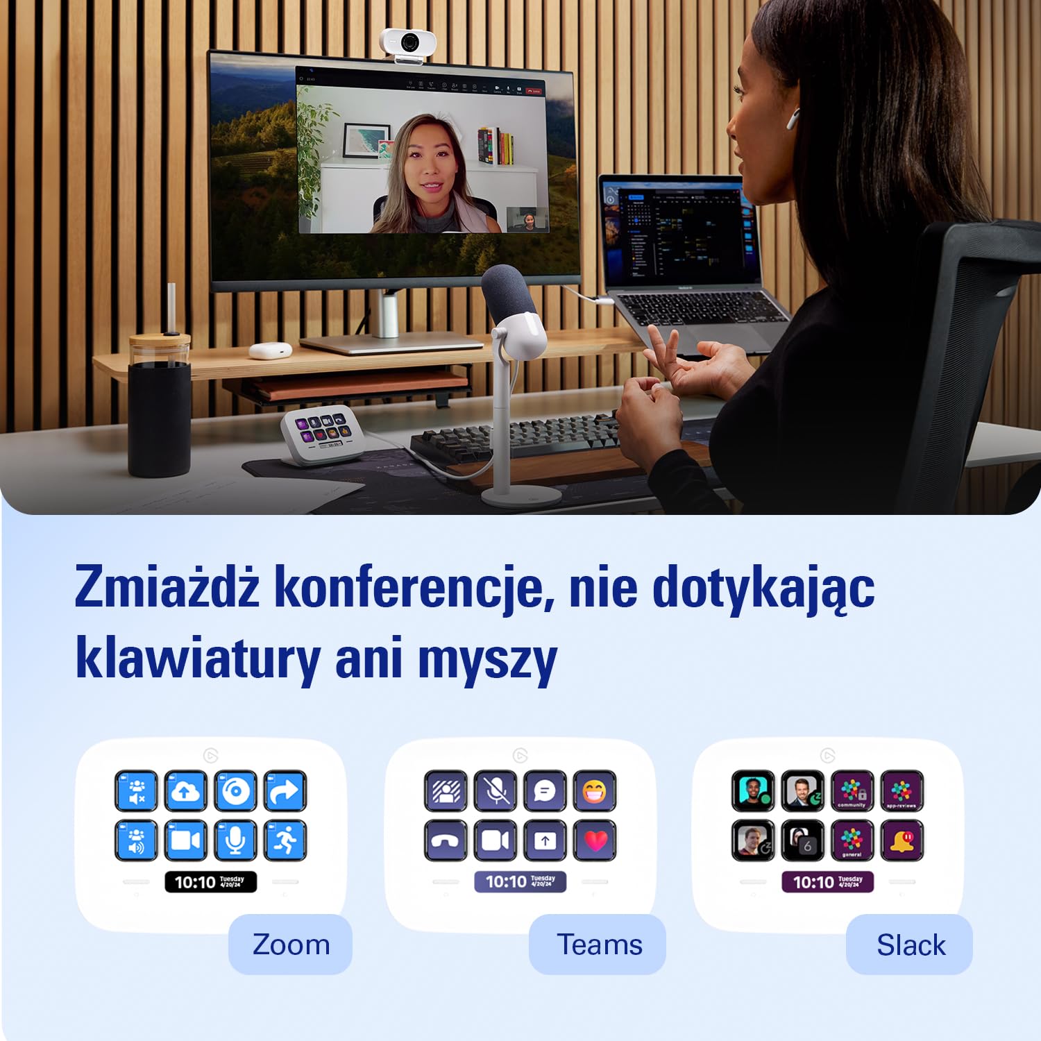 Elgato Stream Deck Neo, 8 konfigurowalnych klawiszy | 2x Touch Points, szybkie zadania - Word, Excel, PowerPoint, Teams, Zoom, Spotify, Mac i PC