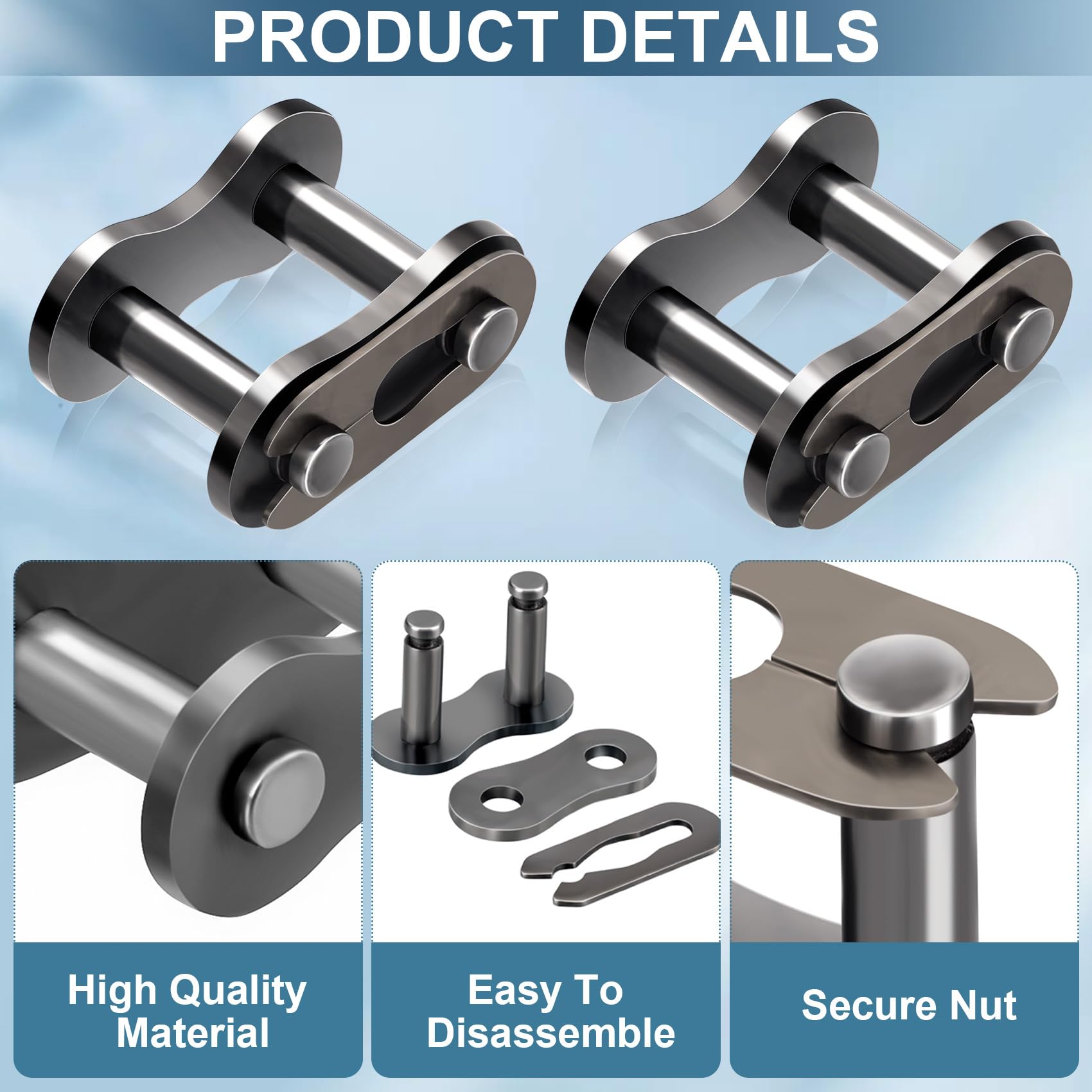 σσfenwick LINKS 63CLP+J Mxxipp 5pcs #60 Roller Chain Connecting Links, Carbon Steel