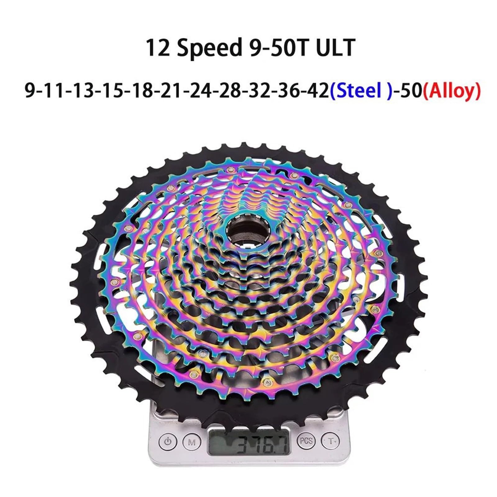 Cassettes Y PiñOnes para Cassette Cassette MTB XD ULT de 12 velocidades, 9-50 dientes, acero CNC, 12 V, rueda libre, 12 dientes, 9x50, rango de piñón del 556 %, piezas de ciclismo k7 cubierta bloqueo