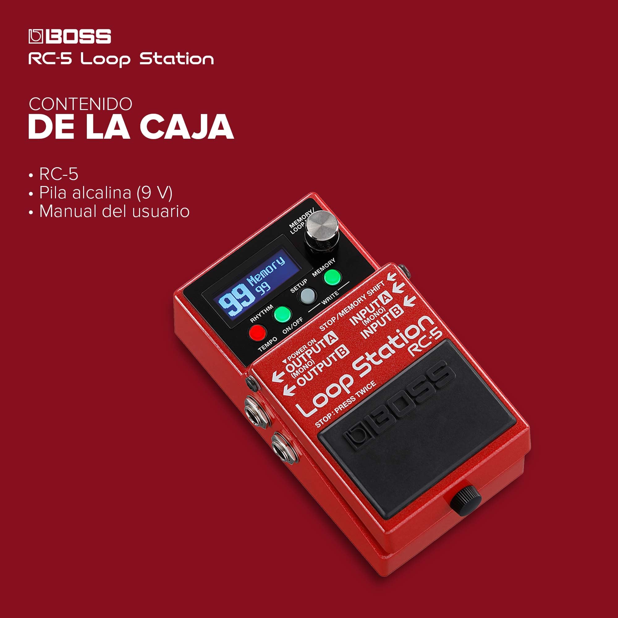 [美品] BOSS Loop Station RC-5 BOSS RC-5 Loop Station — moderne, compacte looper met eersteklas