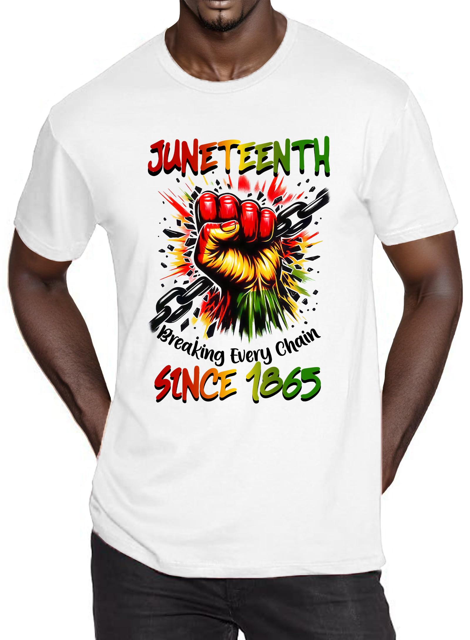 ELDPS Juneteenth Shirts for Men: Since 1865 Juneteenth T-Shirt African American Freedom Tops June 19th Short Sleeve Tees