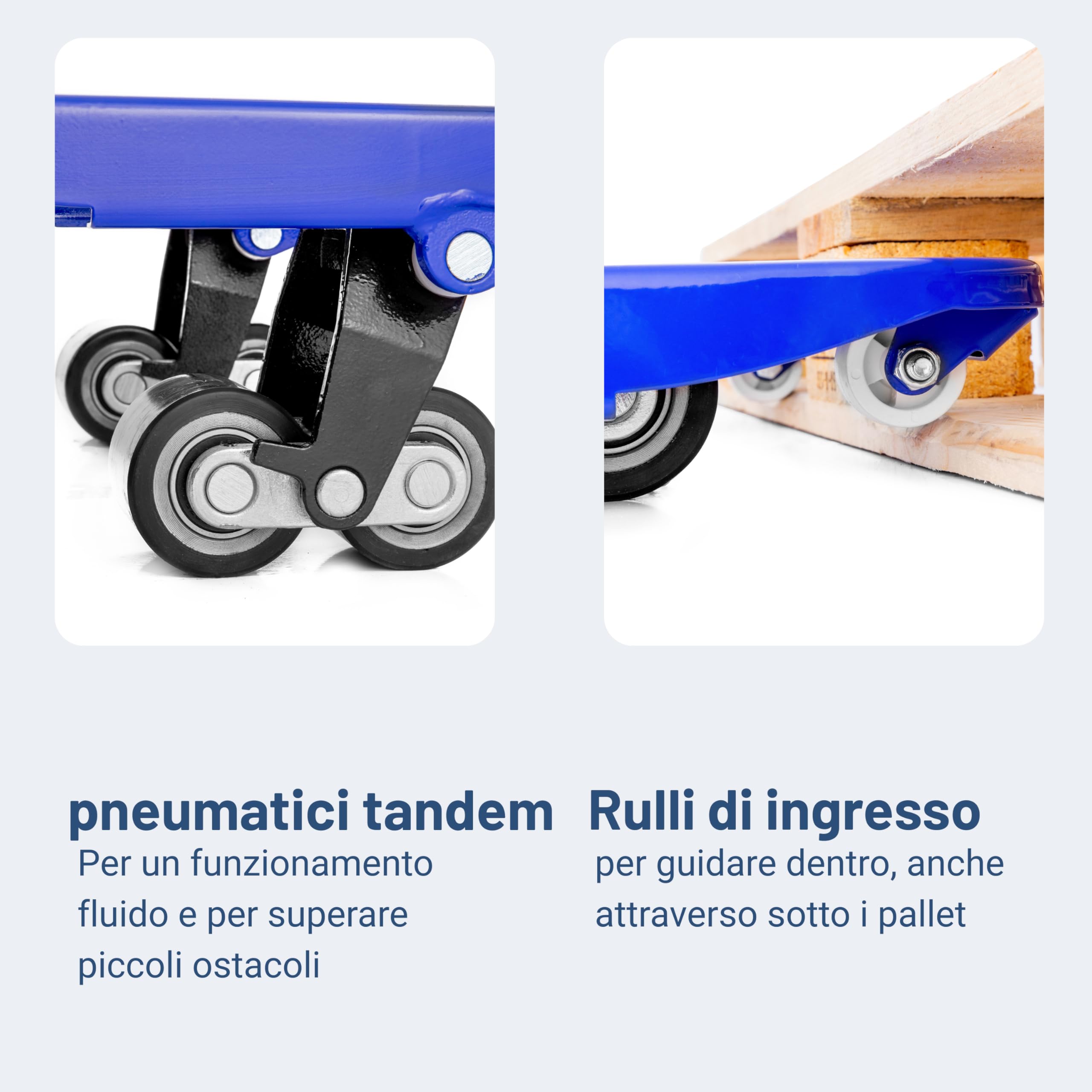 Pallit Transpallet manuale FIVE-R | portata 2500 kg | lunghezza delle forche 1150 mm | ruote in gomma | carello elevatore