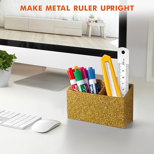 Miniatura 57 de BEYGORM Soporte magnético de borrado en seco para pizarra blanca, soporte magnético de acrílico antideslizante para nevera y refrigerador, Oro