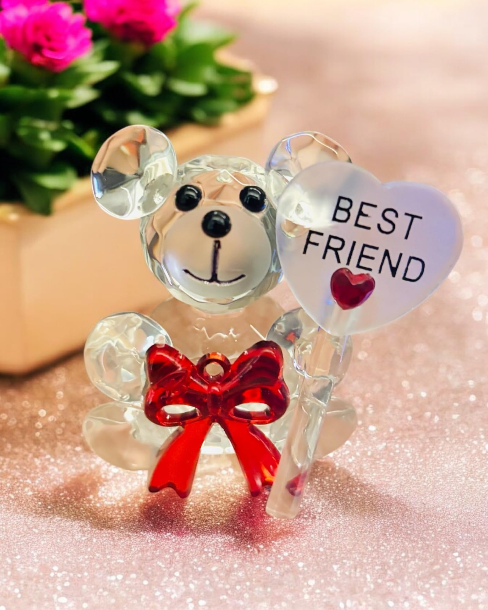 WARMINGO DE Crystal Teddy Gift | Valentines Day Gift | Cute Gifting Item | (Best Friends)-image-26