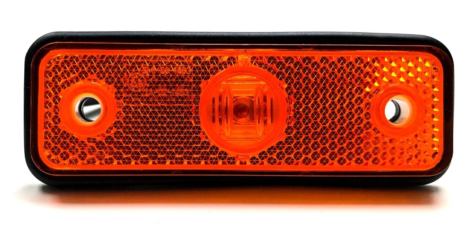 2x LED Umrissleuchte Anhänger 12V 24V - Begrenzungsleuchte Positionsleuchte - mit/ohne Halter - E9 Zulassung - für Trailer LKW Wohnwagen (Gelb + QS075 Schnellanschluss)