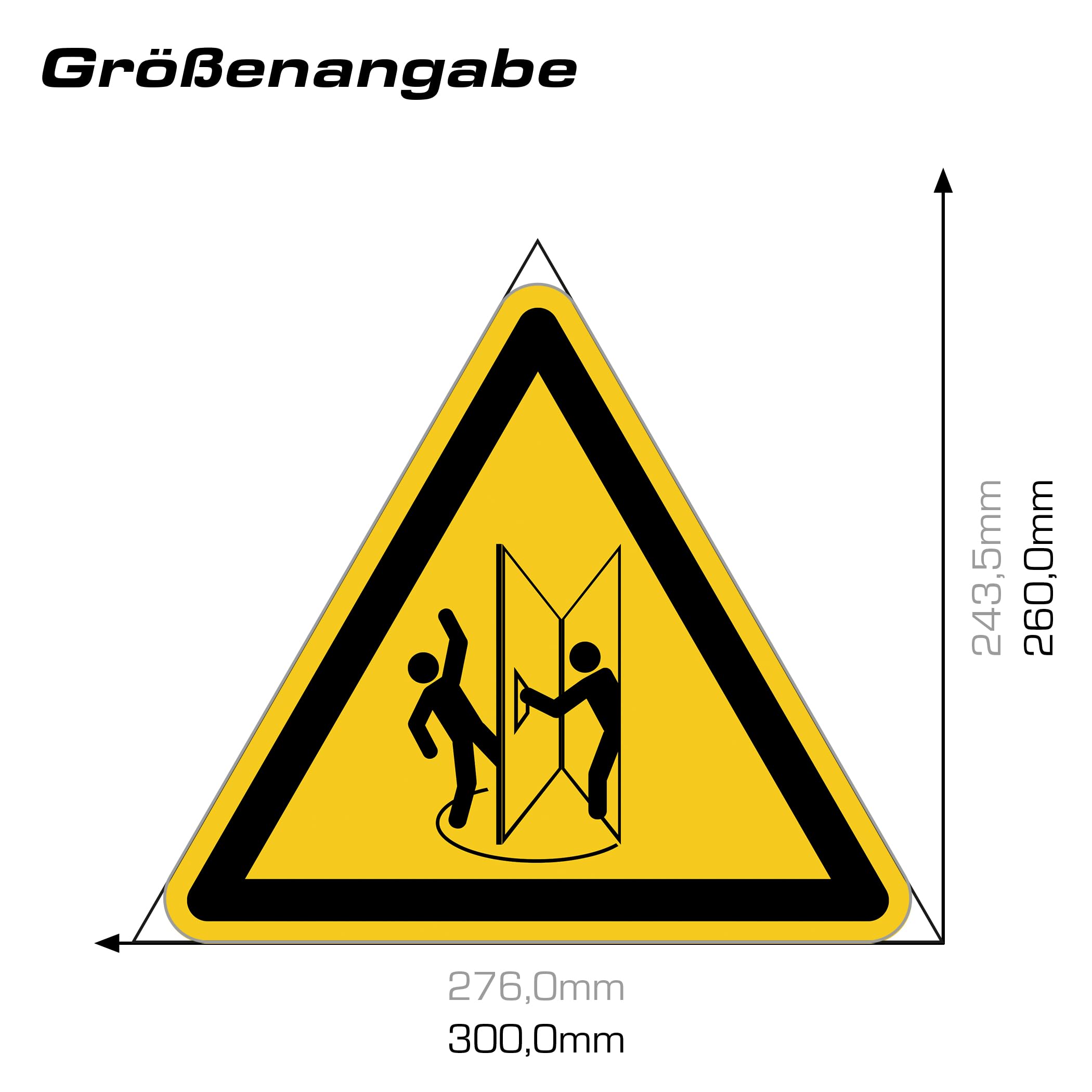 Lot de 50 panneaux d'avertissement autocollants pour porte 300mm