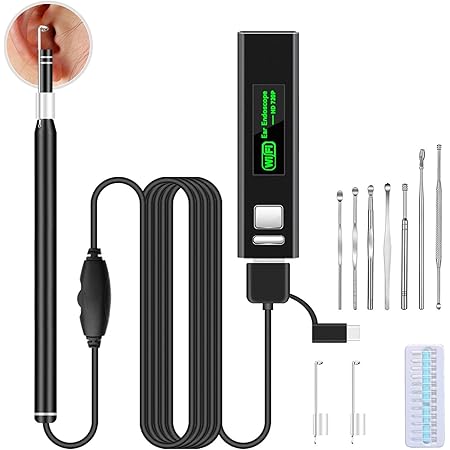 Amazon Co Jp Aisitin Wifi 耳かき カメラ 電子耳鏡 Telec技適認証 イヤースコープ 無線機能付き 耳かき スコープ Usb内視鏡 耳掃除 720phd 130万画素 3in1 Otg機能 Ip67防水 Ios Android Windows対応 ドラッグストア