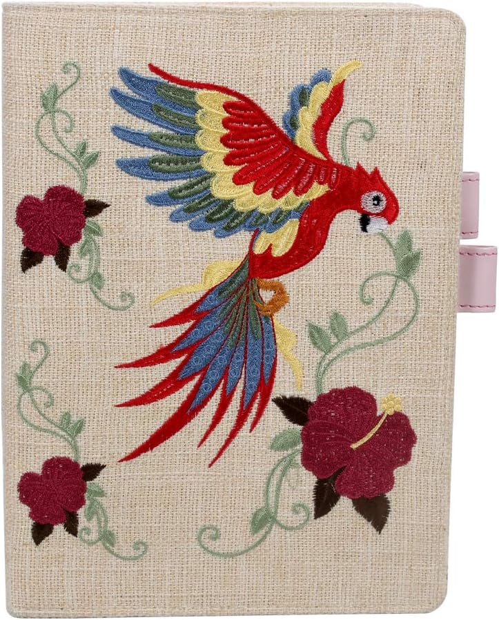 ブックカバー A5 サイズ 手帳カバー 文庫本カバー 刺繍 ノートカバー ブックカバー リング メモ帳 おしゃれ布ブックカバー 文庫 オフィス用品 文庫判 資料 収納入れ ブックカバー 文房具 オフィス用品 Amazon